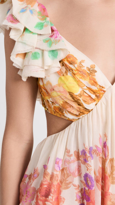 Raie™ - Sommerblumen Midikleid